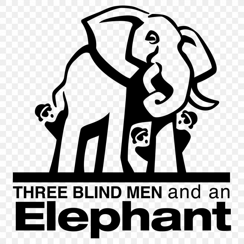 Blind Men And An Elephant Homo Sapiens Elephantidae Parable, PNG, 1500x1500px, Blind Men And An Elephant, Area, Art, Black, Black And White Download Free