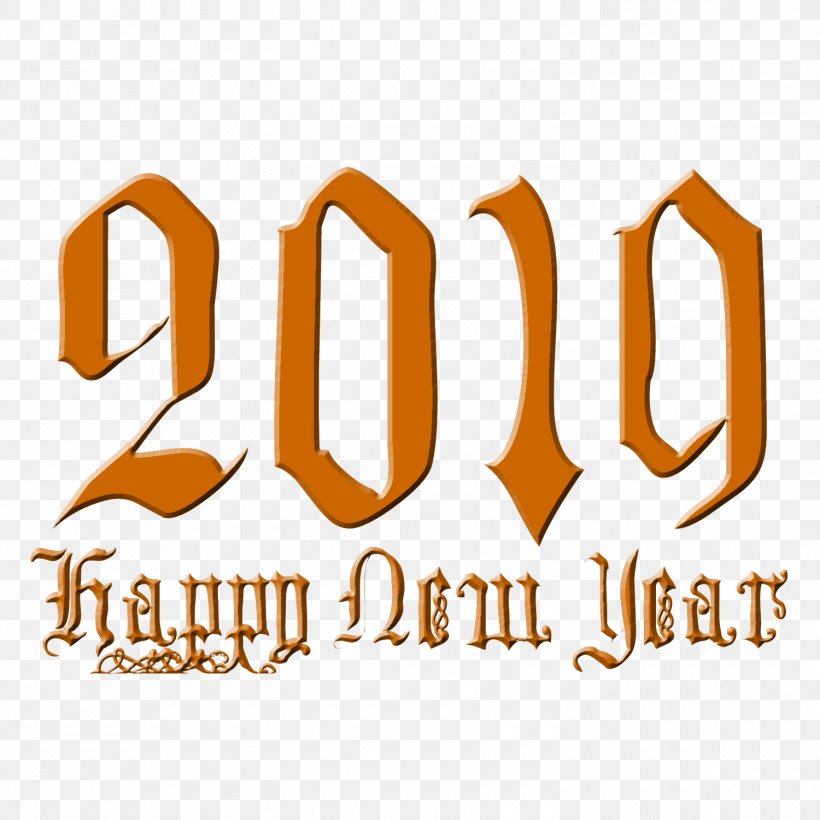 Happy New Year 2019 Transparent, PNG, 1500x1500px, Logo, Area, Brand, Orange, Text Download Free