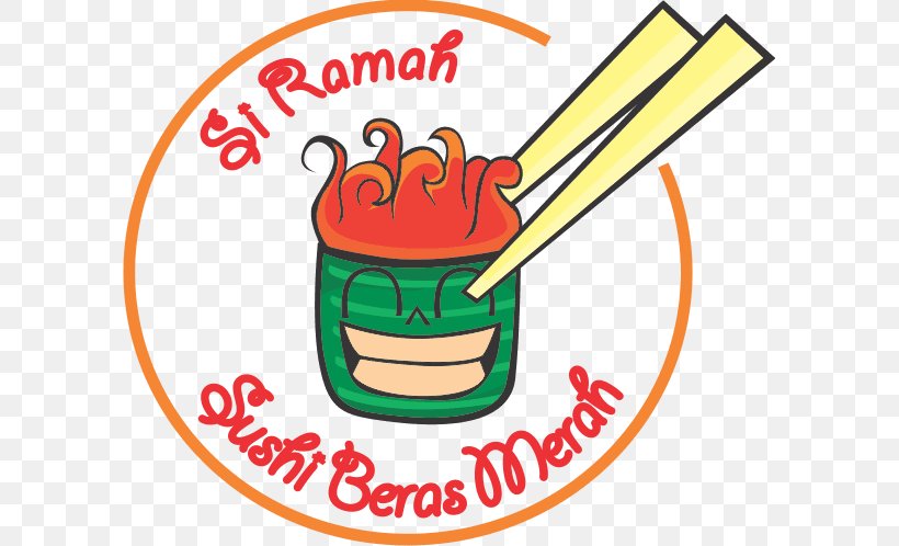 Si Ramah Jogja Sushi Beras Merah Japanese Cuisine Onigiri Food, PNG, 595x498px, Sushi, Area, Artwork, Brand, Brown Rice Download Free