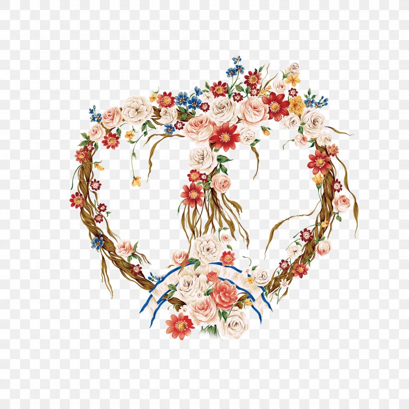 Valentine's Day Border Flowers Heart Floral Design, PNG, 3000x3000px, Valentine S Day, Border Flowers, Floral Design, Flower, Flower Arranging Download Free