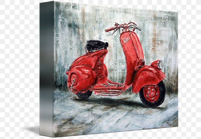 Vespa Scooter Oil Painting Reproduction Abstract Art, PNG, 650x569px, Vespa, Abstract Art, Art, Art Museum, Canvas Download Free