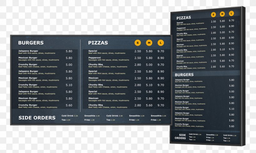 Cafe Pizza Coffee Breakfast Menu, PNG, 1024x612px, Cafe, Breakfast, Business, Coffee, Electronics Download Free