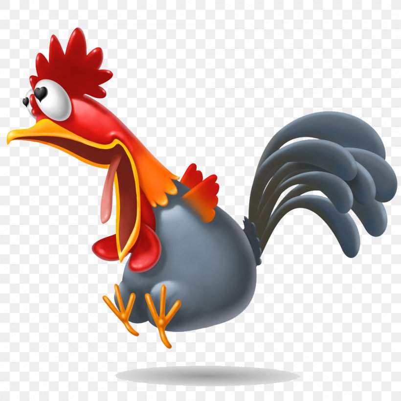Chicken Rooster, PNG, 1000x1000px, Chicken, Agriculture, Beak, Bird, Drawing Download Free