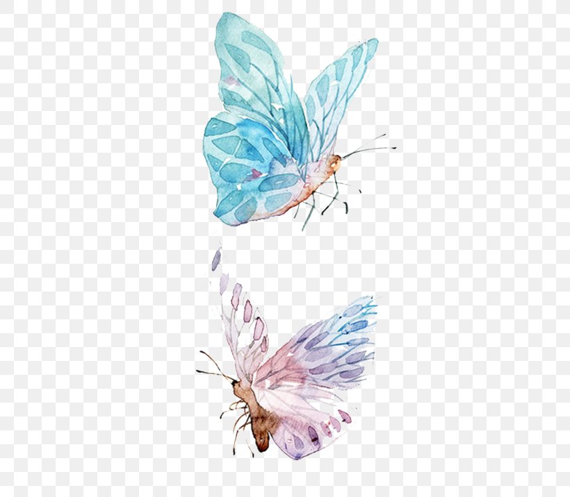 Paper Watercolor Painting Drawing, PNG, 402x716px, Paper, Art, Arthropod, Butterfly, Drawing Download Free