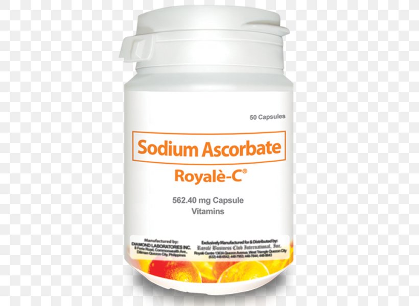 Dietary Supplement Sodium Ascorbate Vitamin C Ascorbic Acid, PNG, 600x600px, Dietary Supplement, Ascorbic Acid, B Vitamins, Capsule, Food Download Free