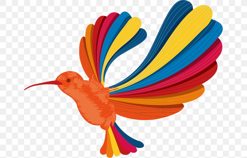 Hummingbird Euclidean Vector Rainbow Color, PNG, 662x524px, Hummingbird, Animal, Arc, Beak, Bird Download Free