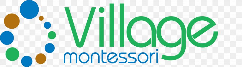 Village Montessori School Logo Brand Font Product, PNG, 2587x718px, Logo, Area, Blue, Brand, Green Download Free