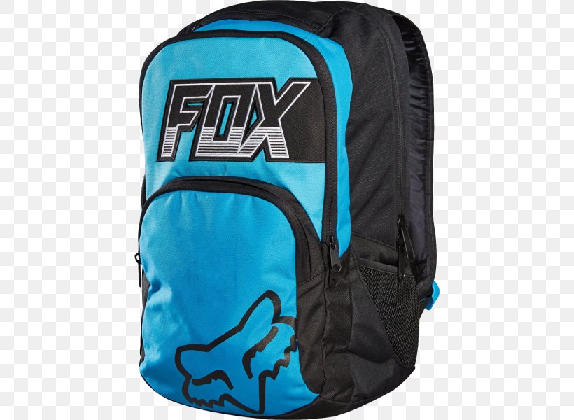 Backpack Handbag Fox Racing T-shirt, PNG, 600x600px, Backpack, Aqua, Azure, Bag, Blue Download Free