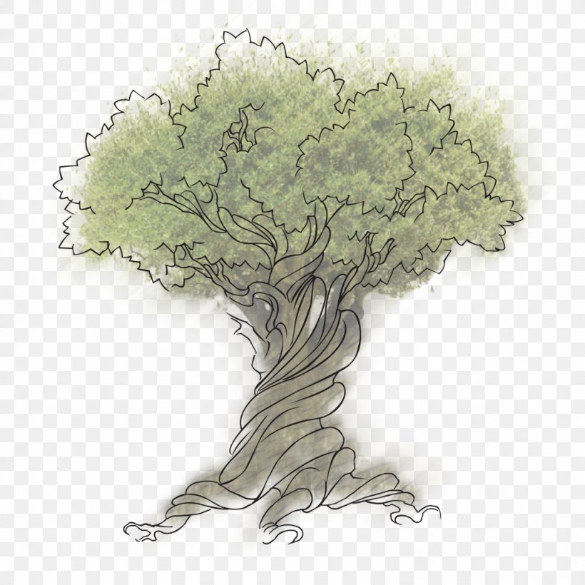 Illustration Sketch Vector Graphics Tree, PNG, 1024x1024px, Tree, Art, Branch, Drawing, Grass Download Free