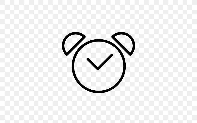 Alarm Clocks Symbol Clip Art, PNG, 512x512px, Alarm Clocks, Area, Black, Black And White, Clock Download Free