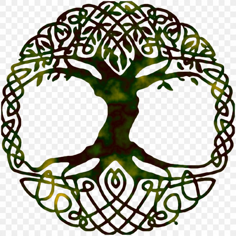 Tree Of Life Yggdrasil World Tree Symbol, PNG, 1000x1000px, Tree Of Life, Area, Celtic Knot, Celtic Sacred Trees, Celts Download Free