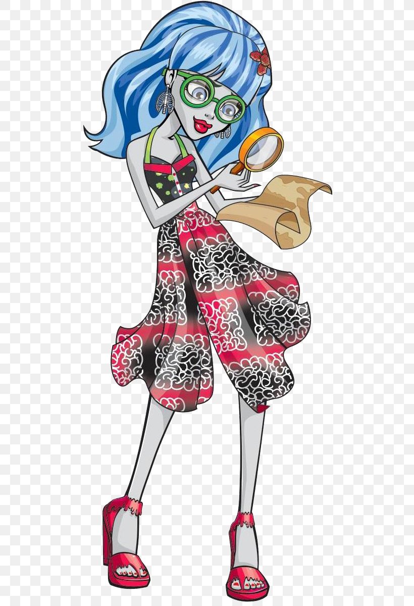 Ghoulia Yelps Monster High Doll, PNG, 509x1200px, Watercolor, Cartoon, Flower, Frame, Heart Download Free