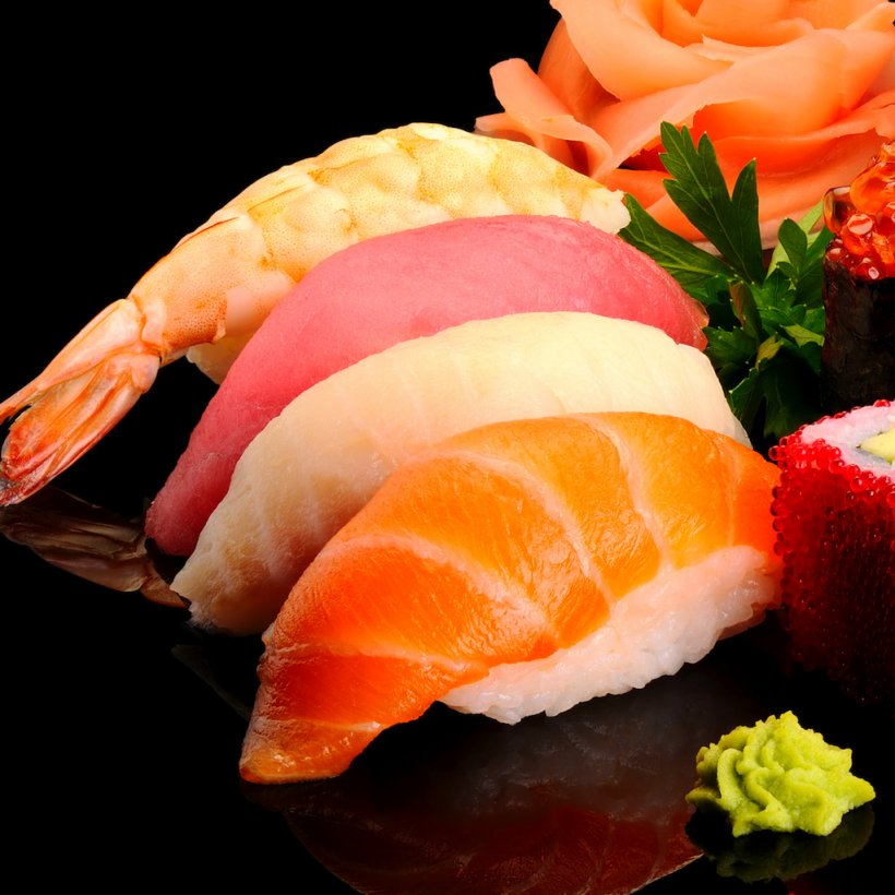 Sushi Japanese Cuisine Caviar Sashimi High-definition Video, PNG, 1024x1024px, 4k Resolution, Sushi, Appetizer, Asian Food, California Roll Download Free