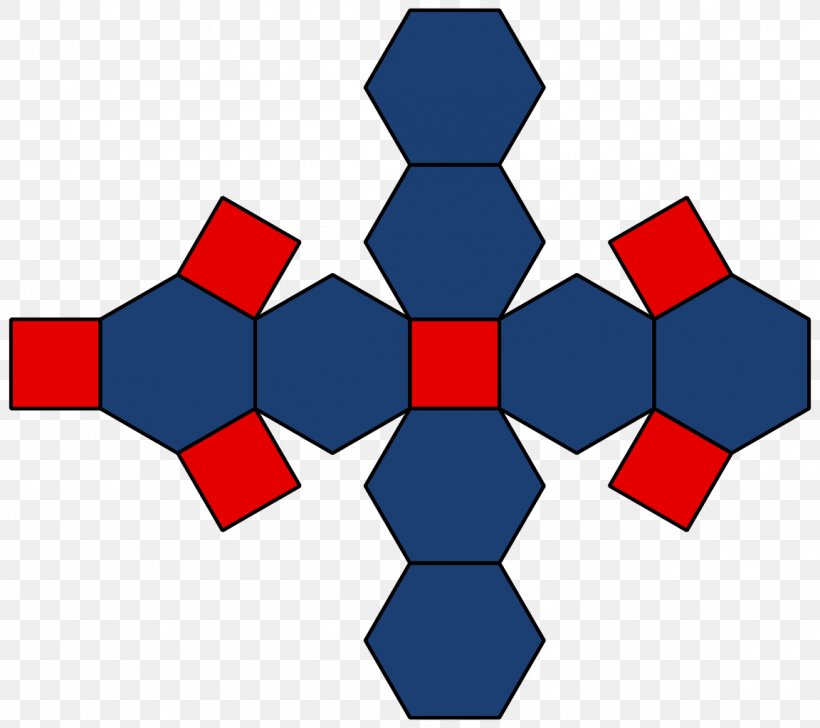 Truncated Octahedron Net Truncation Regular Octahedron, PNG, 1152x1024px, Truncated Octahedron, Archimedean Solid, Area, Edge, Face Download Free