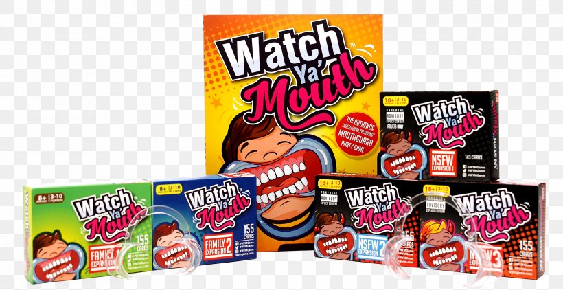 Party Game Card Game Skyler Innovations Watch Ya' Mouth Family Board Game, PNG, 3000x1544px, Game, Board Game, Candy, Card Game, Confectionery Download Free