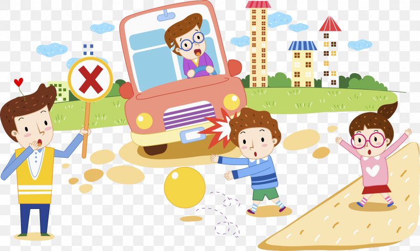 Road Traffic Safety Cartoon Illustration, PNG, 2416x1446px, Road Traffic  Safety, Art, Cartoon, Child, Drawing Download Free