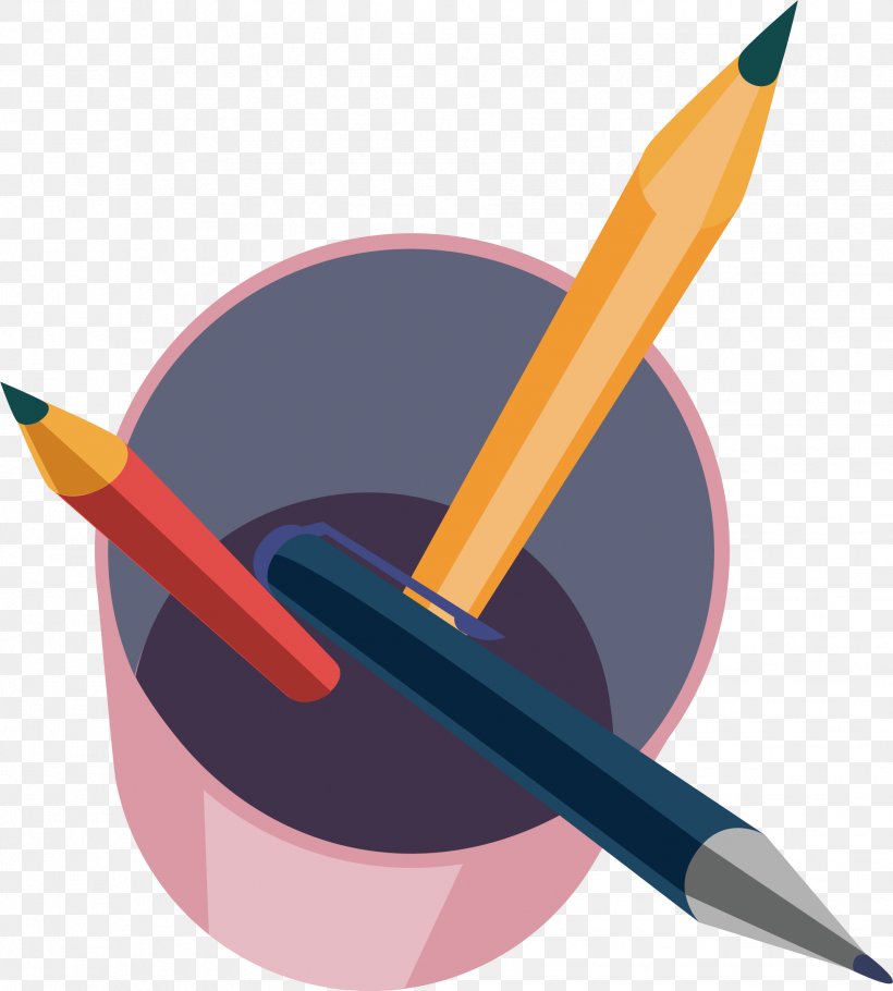 Pencil Brush Pot, PNG, 1959x2175px, Pencil, Brush Pot, Gratis, Office Supplies, Pen Download Free