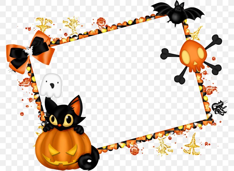 Borders And Frames Halloween Scrapbooking Clip Art, PNG, 778x598px, Borders And Frames, Cartoon, Digital Scrapbooking, Ghost, Halloween Download Free