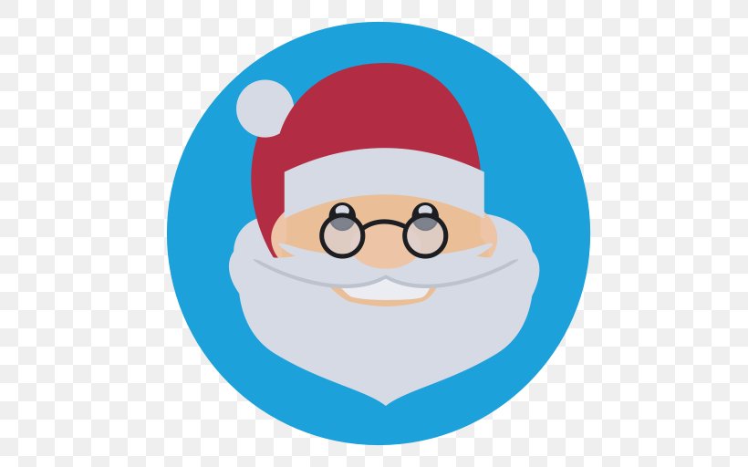Santa Claus Christmas Gift, PNG, 512x512px, Santa Claus, Blog, Blue, Cartoon, Cheek Download Free