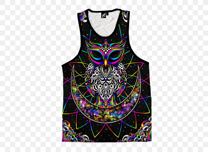 Owl T-shirt Sleeveless Shirt Electro Threads, PNG, 450x600px, Owl, Active Tank, Bag, Bird, Bird Of Prey Download Free