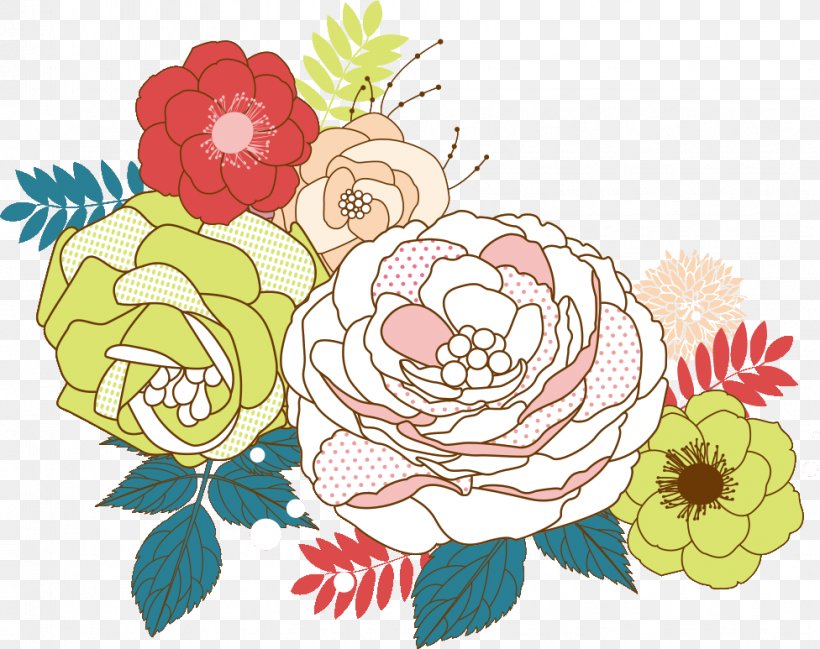 Image Illustration Flower Design, PNG, 976x773px, Flower, Art, Artwork, Cut Flowers, Fictional Character Download Free