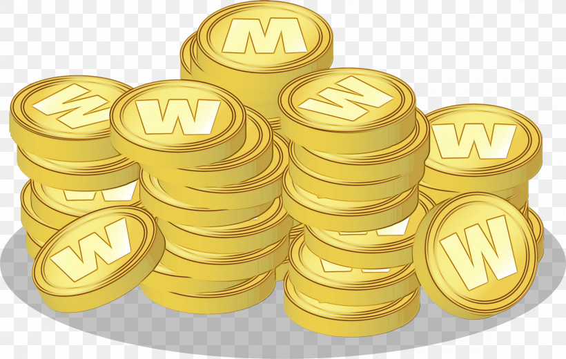 Yellow Currency Games Money Metal, PNG, 2338x1483px, Watercolor, Coin, Currency, Games, Metal Download Free