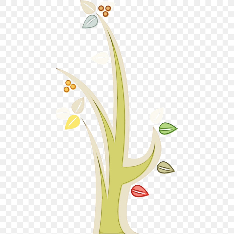 Plant Stem Petal Leaf M-tree Meter, PNG, 426x822px, Watercolor, Flower, Leaf, Meter, Mtree Download Free