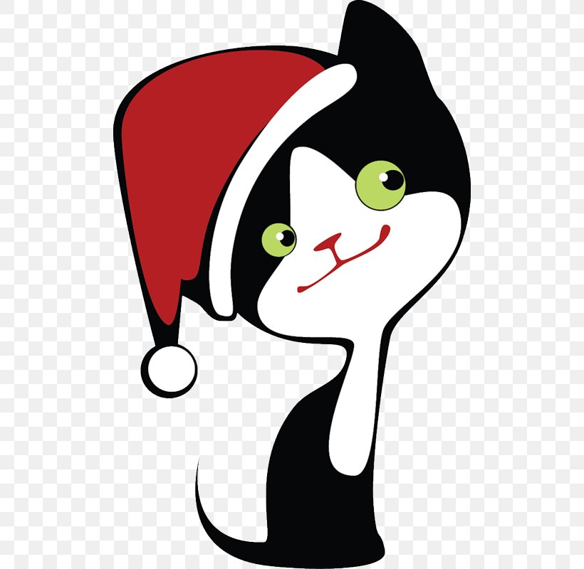 Cat Kitten Clip Art Christmas Christmas Day, PNG, 502x800px, Cat, Art, Artwork, Black, Black And White Download Free
