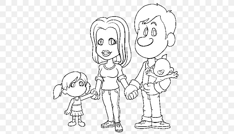 Coloring Book Family Drawing Father, PNG, 600x470px, Watercolor, Cartoon, Flower, Frame, Heart Download Free