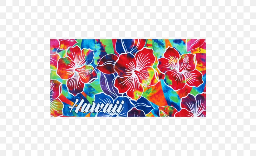 Towel Hawaii Textile Tie-dye, PNG, 500x500px, Towel, Acrylic Paint, Art, Beach, Cotton Download Free
