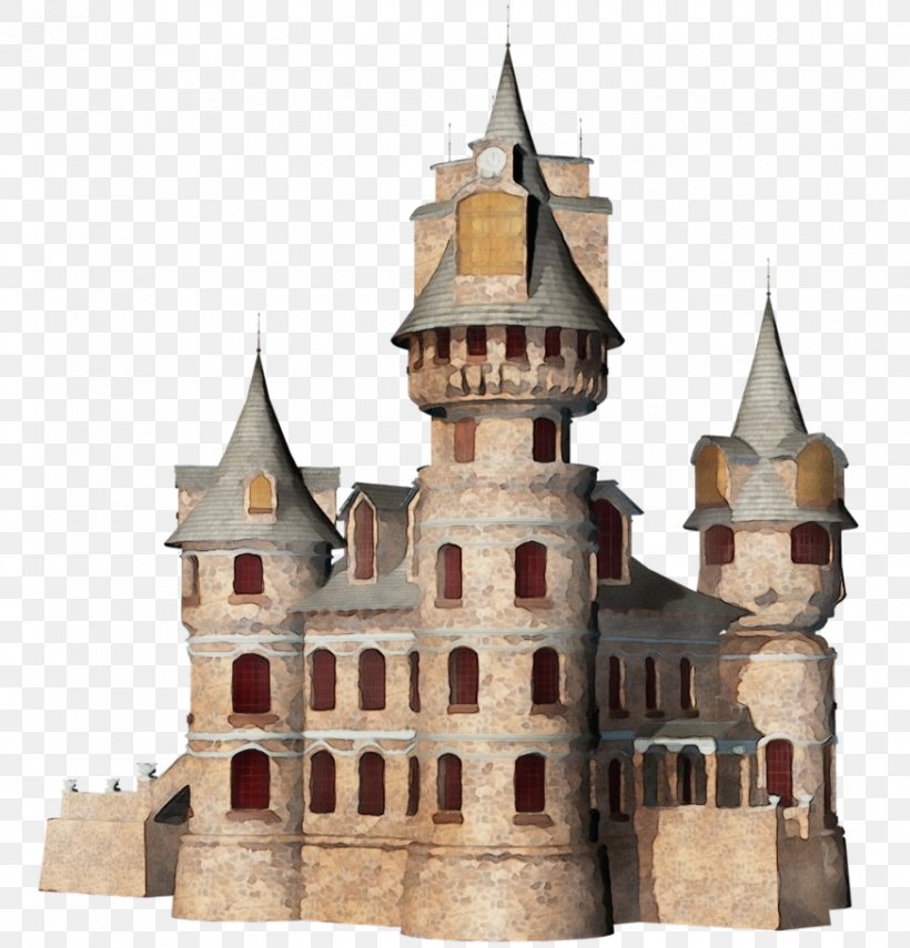 Landmark Medieval Architecture Castle Turret Steeple, PNG, 875x913px, Watercolor, Architecture, Building, Castle, Historic Site Download Free
