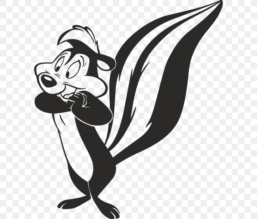 Pepé Le Pew Looney Tunes Character Drawing Cartoon, PNG, 602x700px, Pepe Le Pew, Art, Artwork, Bird, Black Download Free