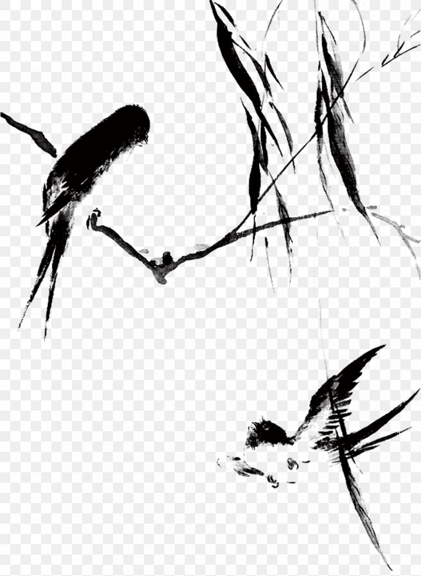 Bamboo Black And White, PNG, 926x1268px, Bamboo, Art, Bambusa Oldhamii, Beak, Bird Download Free