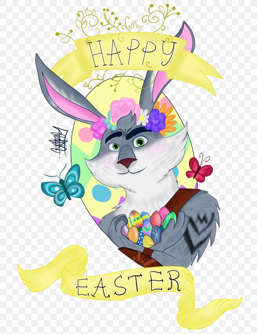 Bunnymund Easter Bunny Art, PNG, 750x1064px, Watercolor, Cartoon, Flower, Frame, Heart Download Free