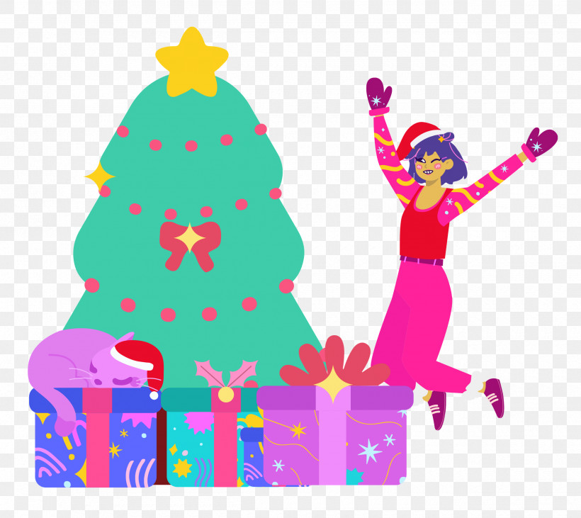 Christmas Tree Party Christmas, PNG, 2500x2230px, Christmas Tree, Bauble, Character, Christmas, Christmas Day Download Free