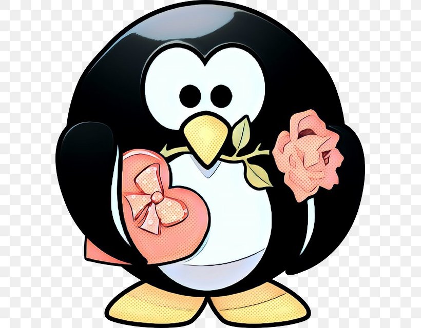 Penguin, PNG, 603x640px, Pop Art, Bird, Cartoon, Flightless Bird, Love Download Free