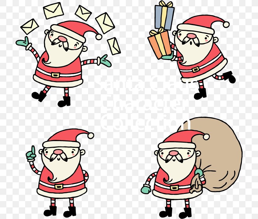 Santa Claus Christmas Decoration Gift Clip Art, PNG, 722x697px, Santa Claus, Area, Art, Artwork, Cartoon Download Free