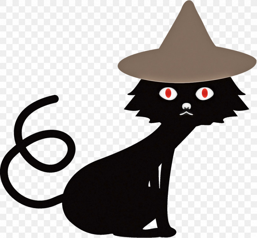 Black Cat Halloween Cat, PNG, 1026x948px, Black Cat, Cartoon, Cat, Costume Hat, Halloween Download Free