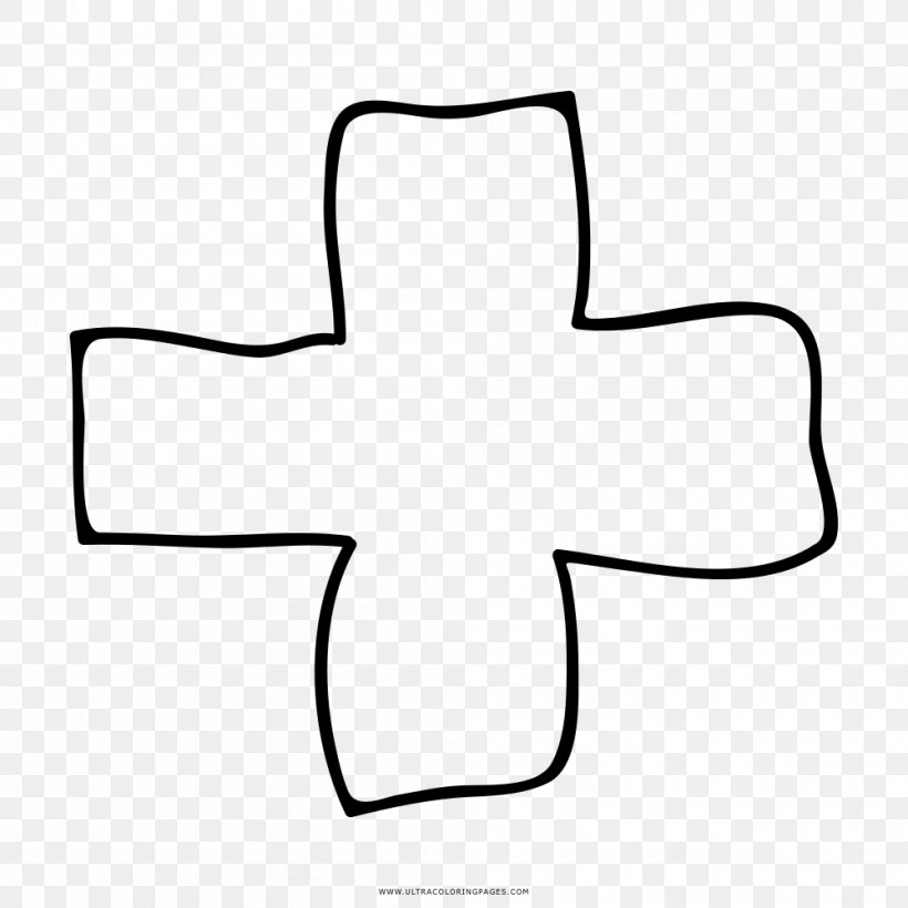 Cross Drawing Coloring Book Symbol, PNG, 1000x1000px, Cross, Area, Artwork, Black, Black And White Download Free