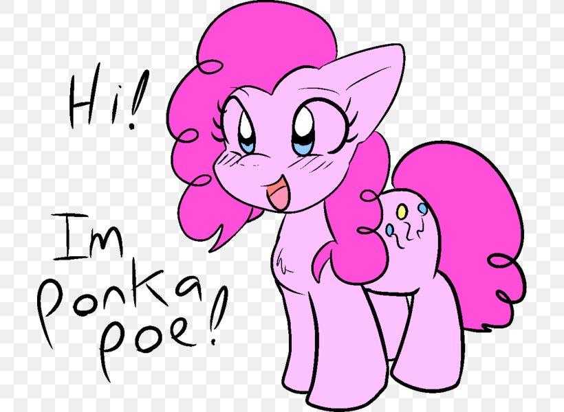 Pony Whiskers Friendship Is Magic Pinkie Pie Illustration, PNG, 712x600px, Watercolor, Cartoon, Flower, Frame, Heart Download Free