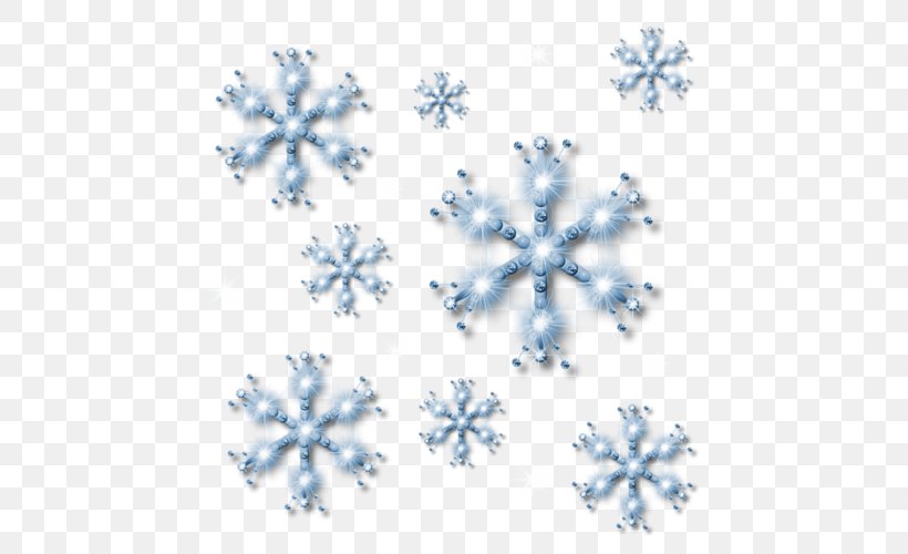 Snowflake, PNG, 500x500px, Snowflake, Blue, Body Jewelry, Petal, Snow Download Free