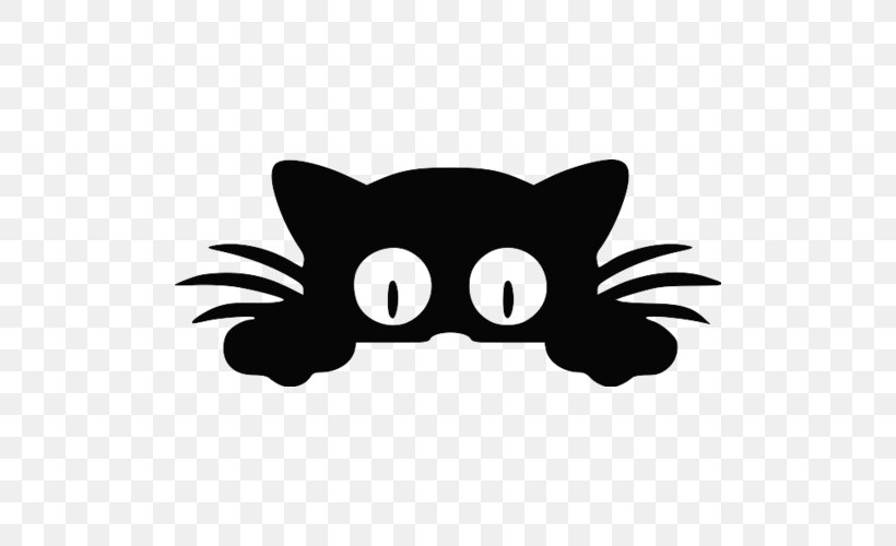 Black Cat Kitten Clip Art, PNG, 500x500px, Cat, Bat, Black, Black And White, Black Cat Download Free