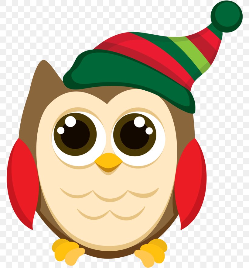 Clip Art Christmas Owl Christmas Day, PNG, 780x881px, Owl, Bird, Cap, Cartoon, Christmas Download Free