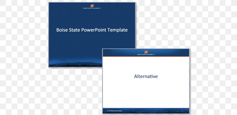 Boise State University Microsoft PowerPoint Template Presentation, PNG, 660x400px, Boise State University, Blue, Brand, College, Media Download Free
