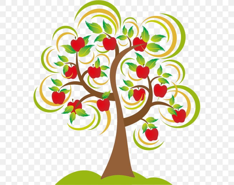 Apple Tree Drawing Clip Art, PNG, 585x651px, Apple, Apples, Artwork, Branch, Drawing Download Free