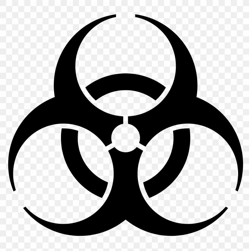 Biological Hazard Symbol, PNG, 2000x2020px, Biological Hazard, Blackandwhite, Dangerous Goods, Decal, Emblem Download Free
