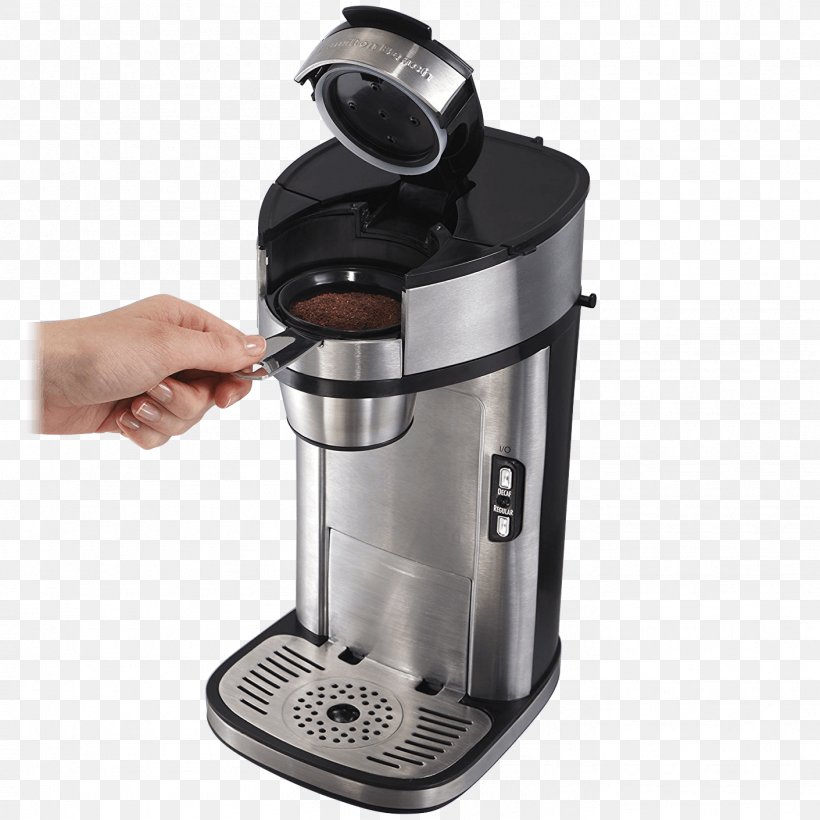 Coffeemaker Hamilton Beach 49981 Single-serve Coffee Container Brewed Coffee, PNG, 1411x1411px, Coffee, Brewed Coffee, Coffee Cup, Coffeemaker, Cup Download Free