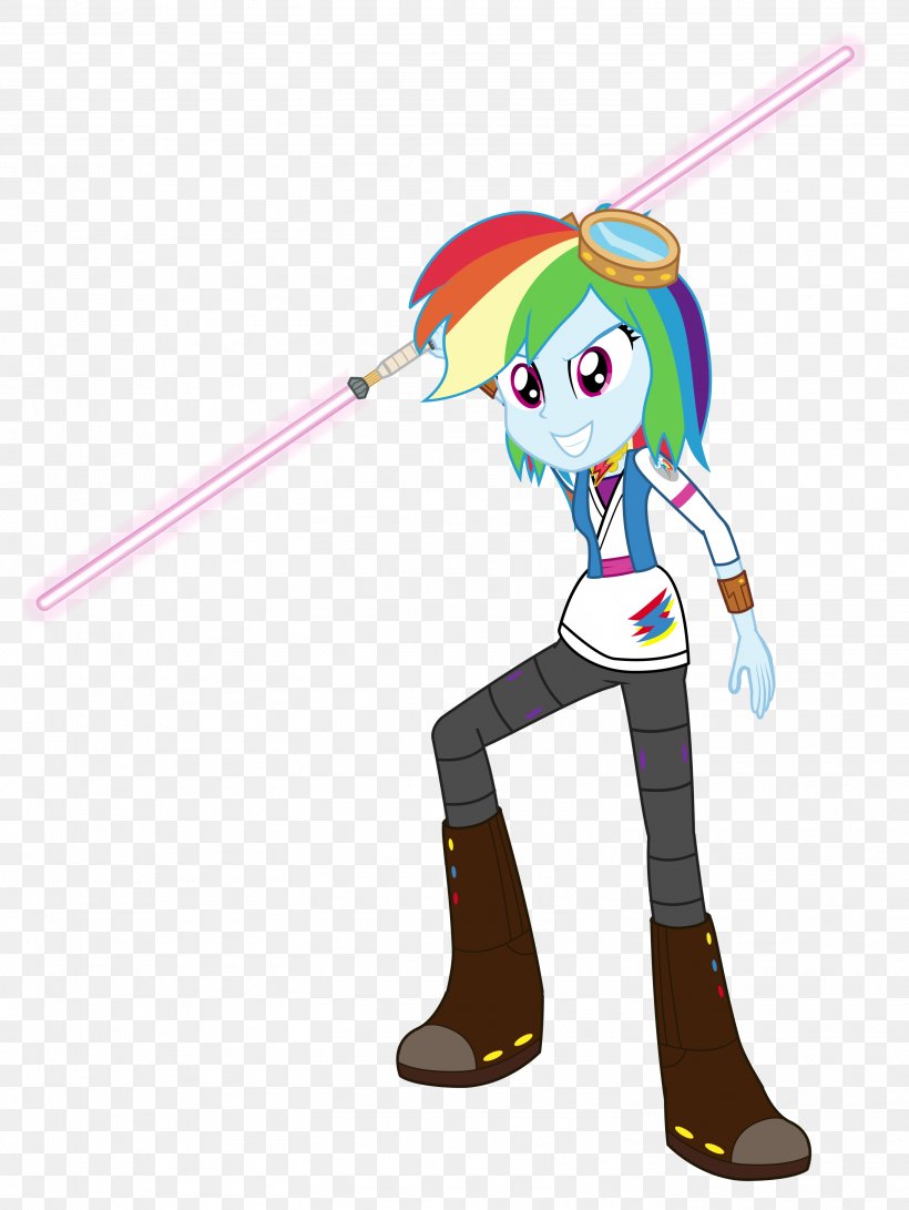 Rainbow Dash My Little Pony: Equestria Girls Star Wars Jedi, PNG, 3005x4000px, Rainbow Dash, Art, Baseball Equipment, Cartoon, Clothing Download Free