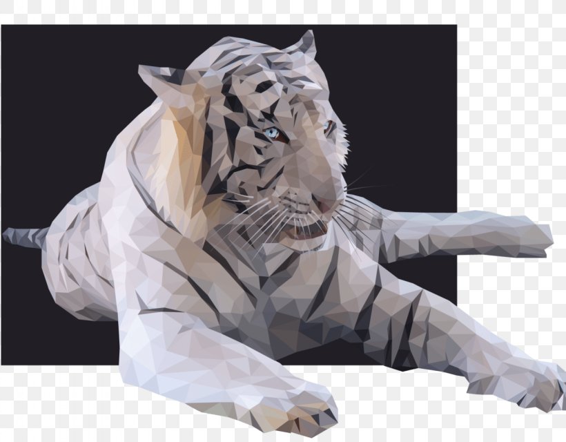 White Tiger Felidae Polygon, PNG, 1280x1000px, Tiger, Animal, Big Cats, Carnivoran, Cat Like Mammal Download Free