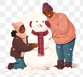 Family Building Snowman - Family Building A Snowman PNG